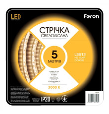 Светодиодная лента Feron LS612 12В 9.6Вт/м теплый белый