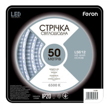 світлодіодна стрічка Feron LS612 12В 9.6Вт/м 50м білий · Feron · feron-32280