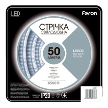світлодіодна стрічка Feron LS606 12В 7.2Вт/м 50м білий · Feron · feron-32281