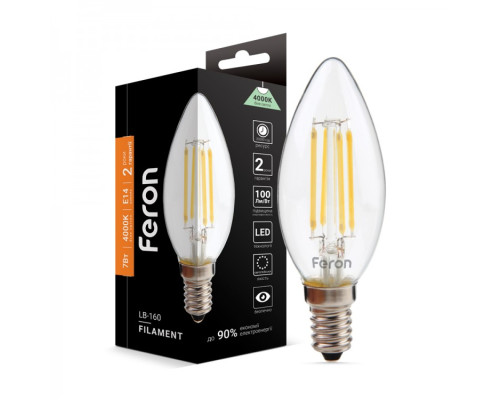 світлодіодна лампа Feron Filament LB-160 7Вт E14 4000K
