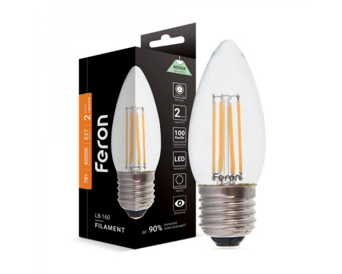 світлодіодна лампа Feron Filament LB-160 7Вт E27 4000K