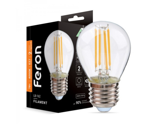 світлодіодна лампа Feron Filament LB-162 7Вт E27 4000K