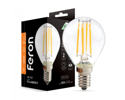 світлодіодна лампа Feron Filament LB-162 7Вт E14 4000K