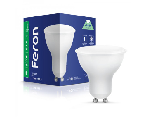 світлодіодна лампа Feron LB-216 8Вт GU10 4000K