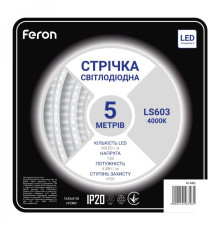 Светодиодная лента Feron LS603 12В 4.8Вт/м 4000K