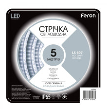 світлодіодна стрічка Feron LS607 12В 14.4Вт/м 5500K