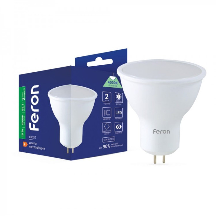 світлодіодна лампа Feron LB-217 10Вт G5.3 4000K · Feron · feron-80862
