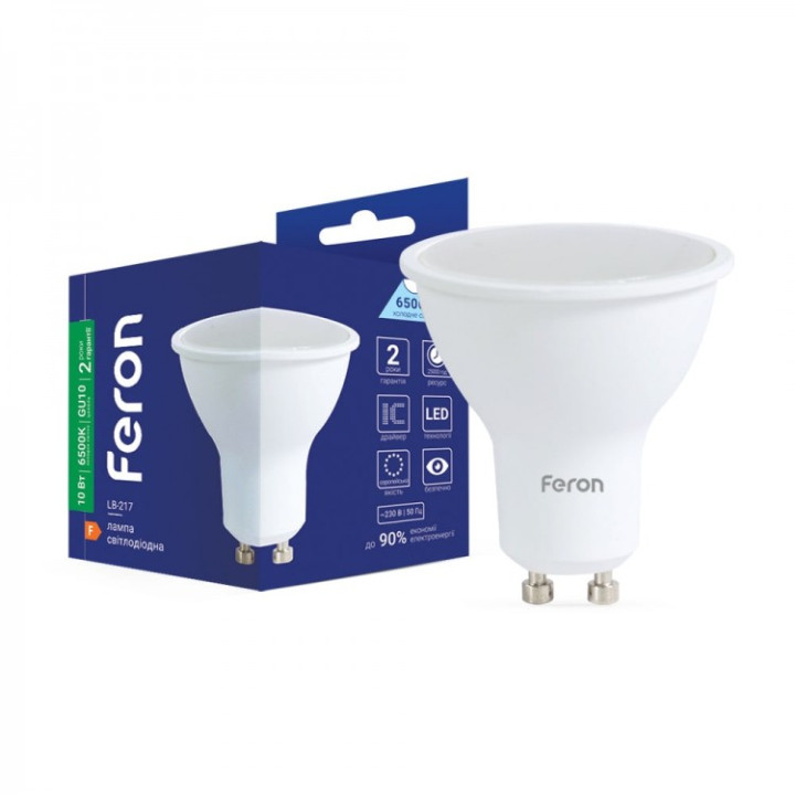 світлодіодна лампа Feron LB-217 10Вт GU10 6500K · Feron · feron-80866