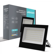 Светодиодний прожектор Ledcoin LL-5050 50Вт 6500K черный