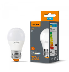 LED лампа VIDEX  G45e 3.5W E27 3000K