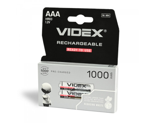 Акумулятори Videx HR03/AAA 1000mAh double blister/2шт
