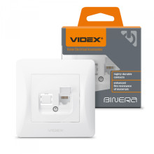 Розетка CAT6 одинарна комп'ютерна біла VIDEX BINERA · VIDEX · 24439