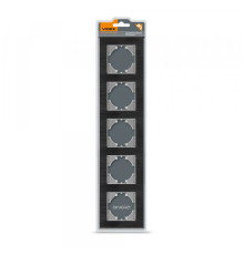 Рамка чорний алюміній на 5 місць горизонтальна VIDEX BINERA