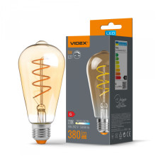 LED лампа VIDEX Filament ST64FASD 5W E27 2200K дімерна бронза · VIDEX · 25014