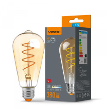 LED лампа VIDEX Filament ST64FASD 5W E27 2200K дімерна бронза