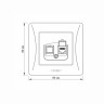 Розетка CAT6 одинарна комп'ютерна кремова VIDEX BINERA · VIDEX · 24699 — 5