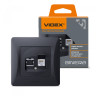 Розетка CAT6 одинарна комп'ютерна чорний графіт VIDEX BINERA · VIDEX · 24468