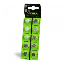 Батарейка годинникова Videx AG13/LR44 BLISTER CARD кратно 10 шт · VIDEX · 23272