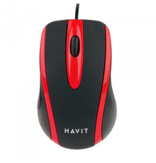 Дротова миша HAVIT HV-MS753 USB Black/Red (1000 DPI, 3 кл)