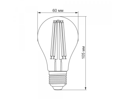 LED лампа TITANUM  Filament A60 7W E27 2200K бронза