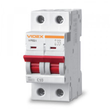 Автоматичний вимикач RS4 2п 10А С 4,5кА VIDEX RESIST · VIDEX · 26514