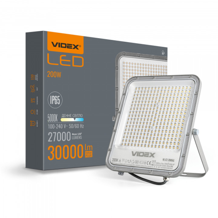 LED прожектор VIDEX PREMIUM F2 200W 5000K · VIDEX · 26173