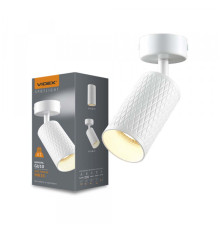 Світильник VIDEX під лампу GU10 SPF02B накладний поворотний біла призма