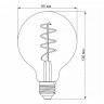 LED лампа VIDEX Filament G95FASD 5W E27 2200K дімерна бронза · VIDEX · 25015 — 4