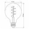 LED лампа VIDEX Filament G95FGD 4W E27 2100K дімерна графіт · VIDEX · 25174 — 4