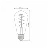 LED лампа VIDEX Filament ST64FGD 4W E27 2100K дімерна графіт · VIDEX · 25173 — 3