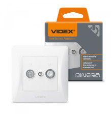 Розетка TV+SAT кінцева біла VIDEX BINERA