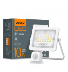 LED прожектор VIDEX F2e 10W 5000K з датчиком руху та освітленості
