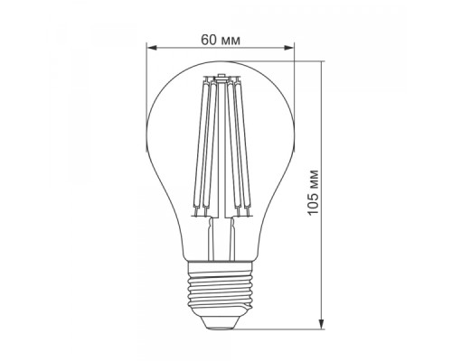LED лампа TITANUM  Filament A60 7W E27 4100K