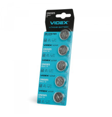 Батарейка літієва Videx CR2025 5шт BLISTER CARD
