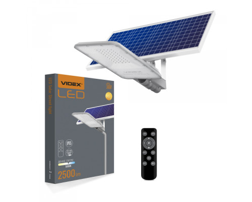 LED вуличний ліхтар автономний VIDEX 30W 5000K