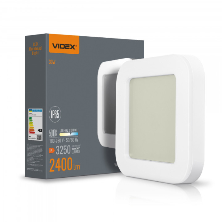 LED світильник ART IP65 квадратний VIDEX 30W 5000K · VIDEX · 25804