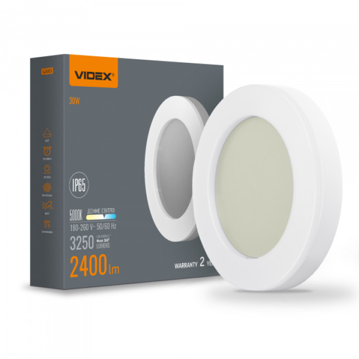 LED світильник ART IP65 круглий VIDEX 30W 5000K · VIDEX · 25803