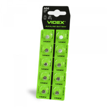 Батарейка годинникова Videx AG 4/LR626 BLISTER CARD кратно10 шт · VIDEX · 23267