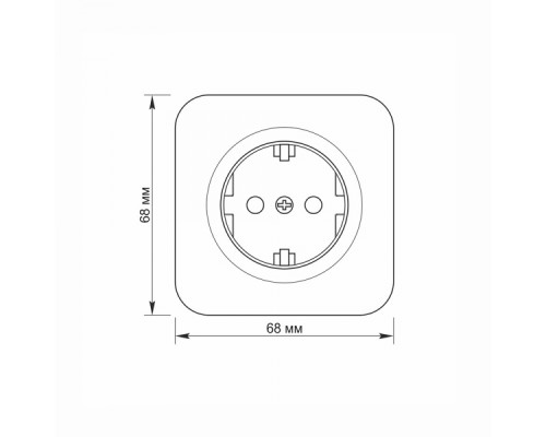 IP20 Розетка зовнішня одинарна із заземленням біла VIDEX BINERA