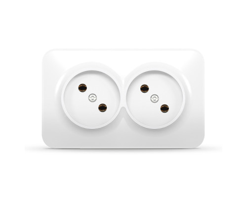 IP20 Розетка зовнішня подвійна біла VIDEX BINERA