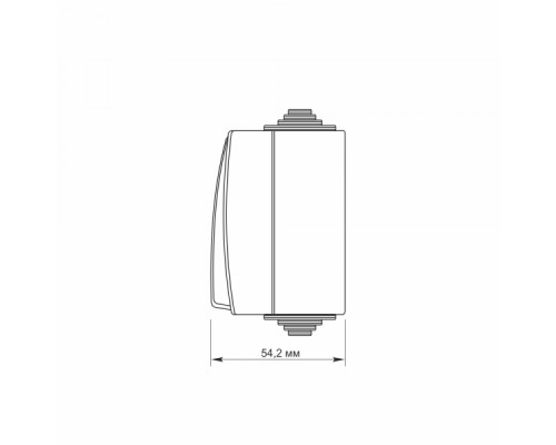 IP65 Вимикач зовнішній двохклавішний з підсвіткою сірий VIDEX BINERA