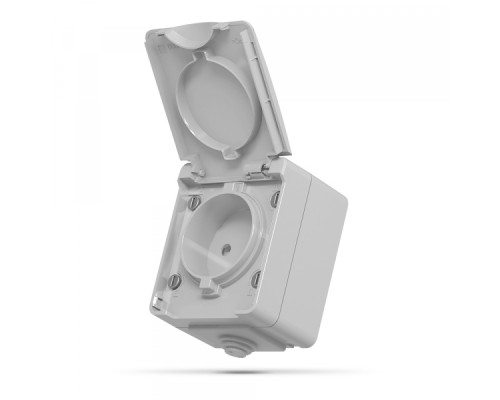 IP65 Розетка зовнішня одинарна сіра VIDEX BINERA