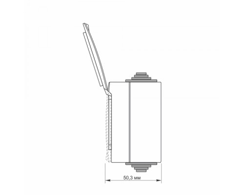 IP65 Розетка зовнішня одинарна сіра VIDEX BINERA