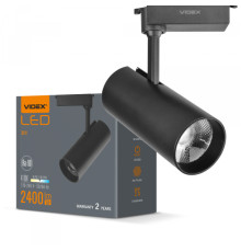 LED світильник трековий VIDEX 30W 4100K чорний