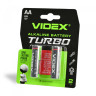 Батарейка лужна Videx LR6/AA Turbo 2шт BLISTER ціна за 1шт · VIDEX · 24238 — 2