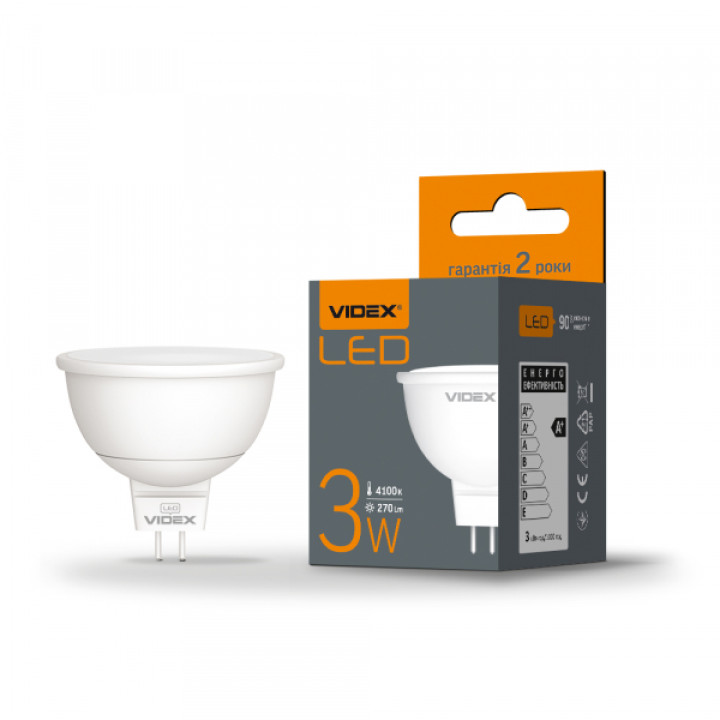 LED лампа VIDEX MR16e 3W GU5.3 4100K · VIDEX · 23931