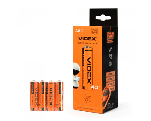 Батарейка сольова Videx R6P/AA 4шт SHRINK