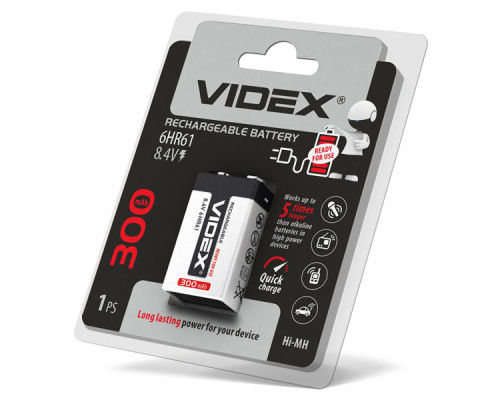 Акумулятори Videx 6HR61 300mAh blister/1шт