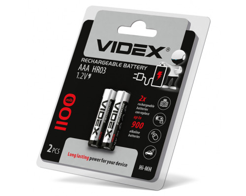 Акумулятори Videx HR03/AAA 1100mAh double blister/2шт