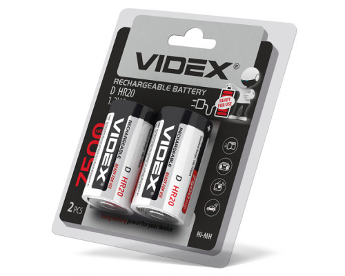 Акумулятори Videx HR20/D 7500mAh double blister/2шт